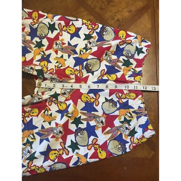 Vintage Looney Tunes Warner Bros Shorts 1994 Pro Spirit Size L USA Elastic Waist - Picture 7 of 10